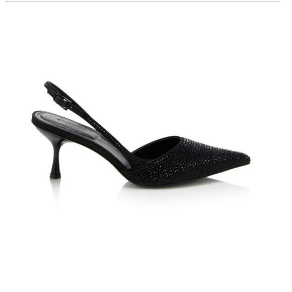 Jonathan Simkhai Dylan Crystal-Embellished Black Slingback Heels, size US 6 NEW - Picture 3 of 5